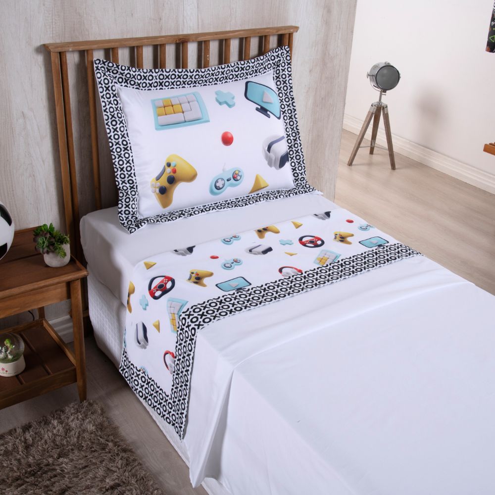 3-Piece Twin Sheet Set Printed 300 Thread Count Microfiber – Soft Fitted Sheet Bedding