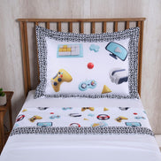 3-Piece Twin Sheet Set Printed 300 Thread Count Microfiber – Soft Fitted Sheet Bedding