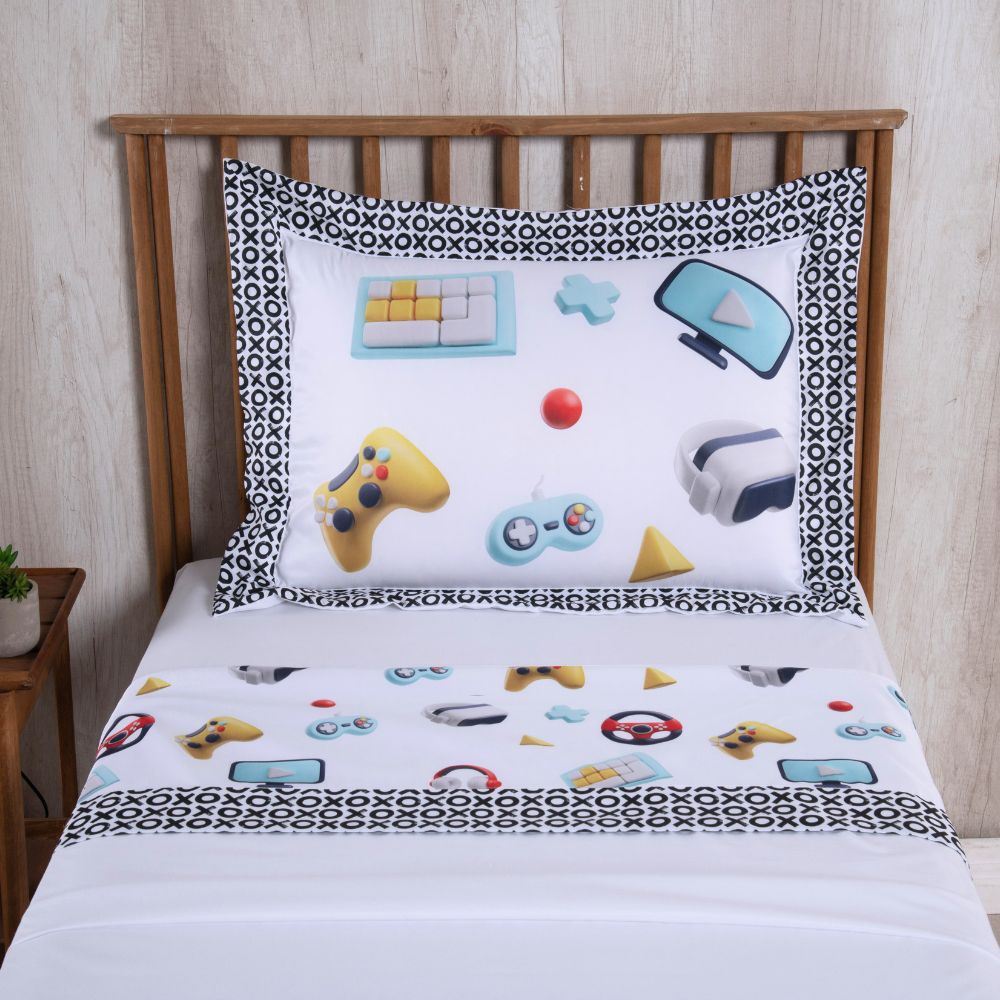 3-Piece Twin Sheet Set Printed 300 Thread Count Microfiber – Soft Fitted Sheet Bedding