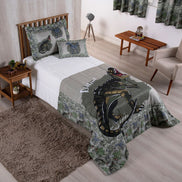 4-Piece Twin Comforter Set Printed 300 Thread Count Microfiber – Complete Bedding Set
