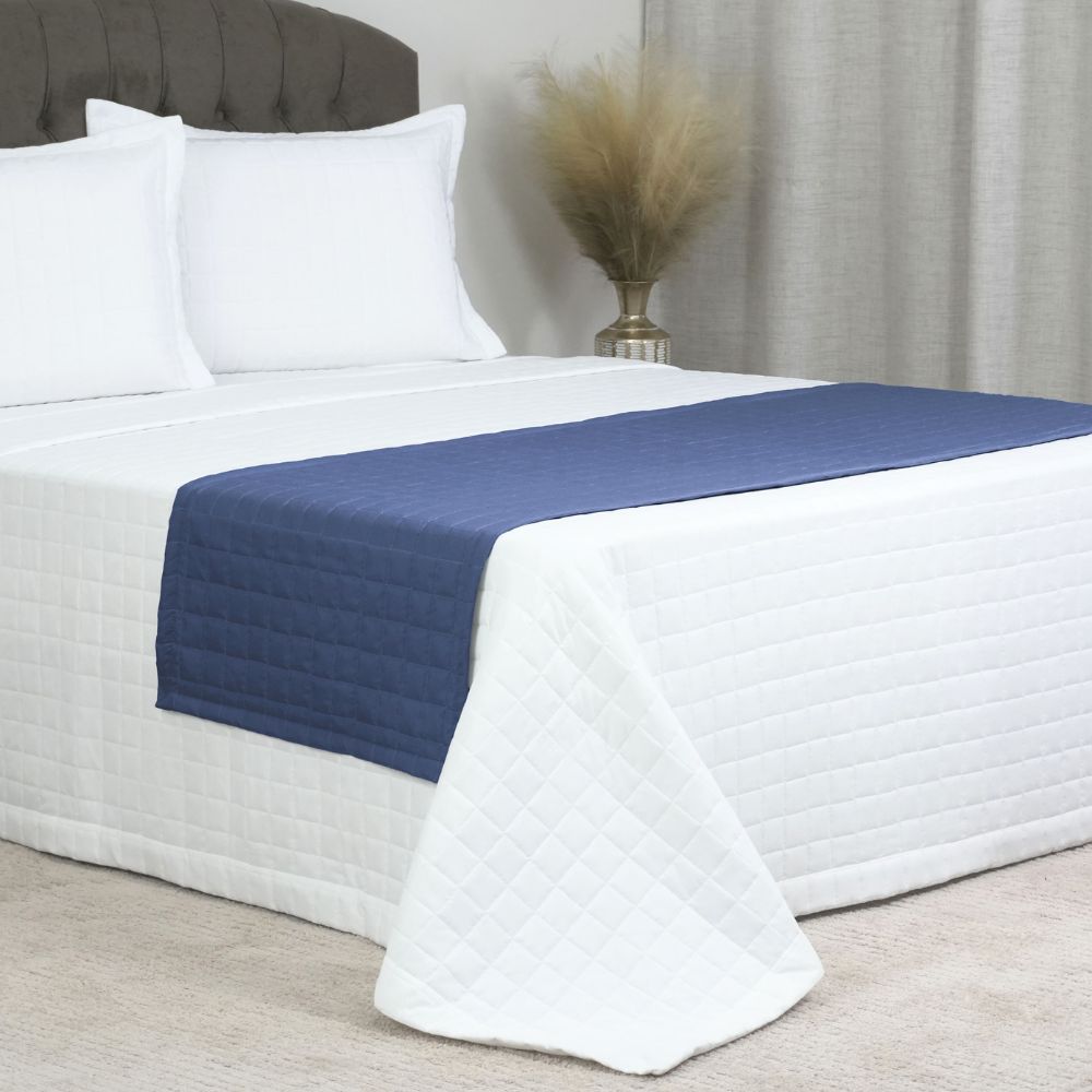 Queen Bed Runner Quilted 78.7 x 26 in – Microfiber Decorative Bedding