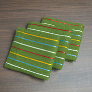 Set of 3 Cotton Kitchen Towels 27.6 x 17.7 in – Terry Dish Towels Soft Absorbent