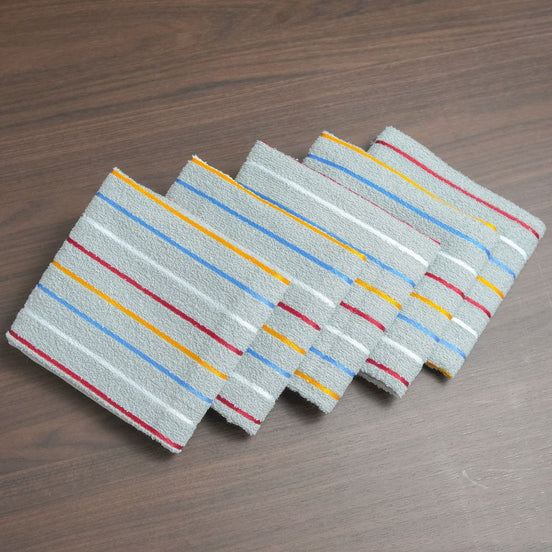 Conjunto de 5 Panos de Prato de Algodão 70 x 45 cm – Panos de Louça Macios e Absorventes de Felpa