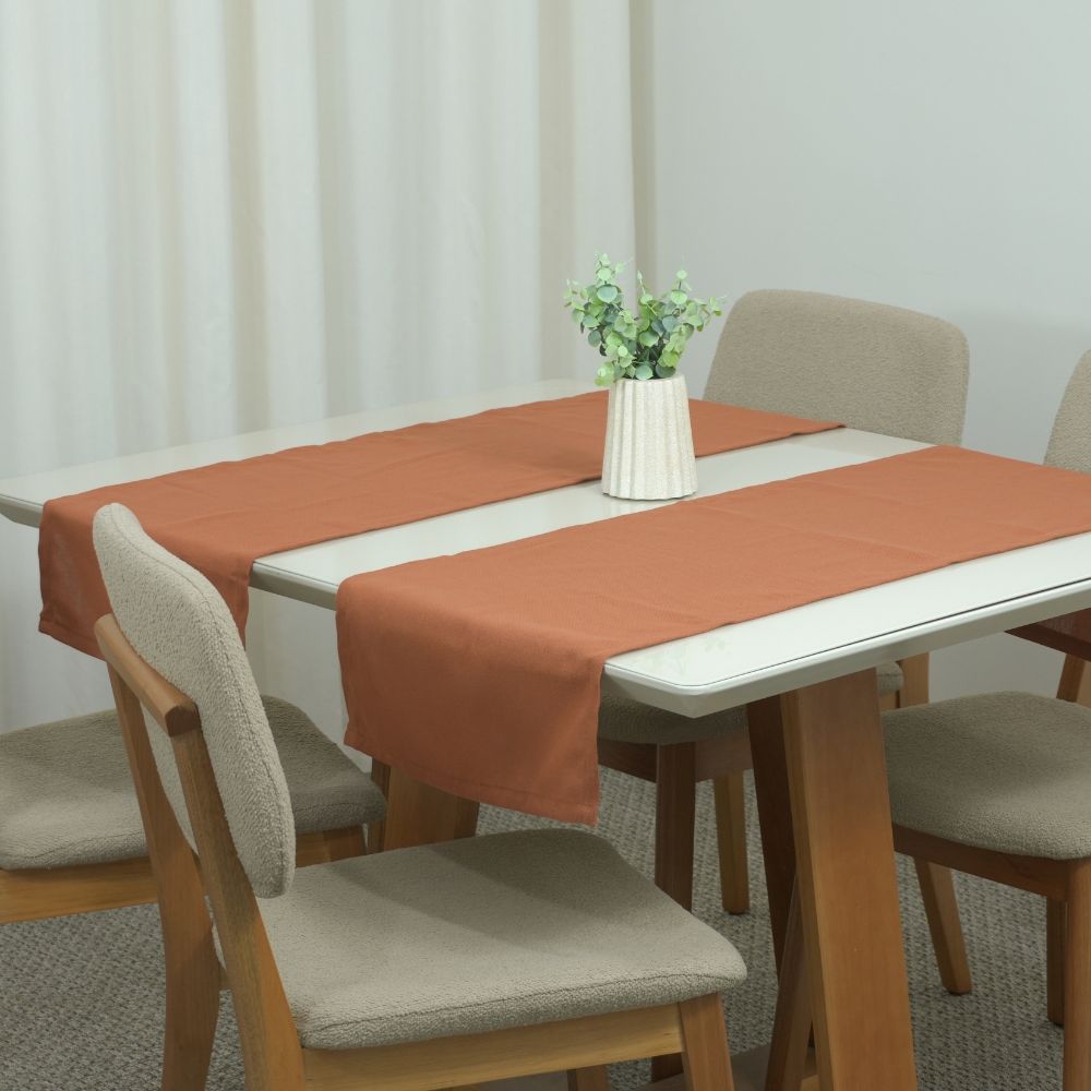 Essence Table Runner 51.18 x 15.75 in Linen Blend, 60% Cotton 40% Polyester
