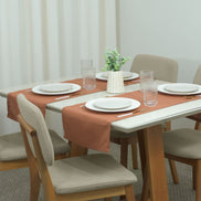 Essence Table Runner 51.18 x 15.75 in Linen Blend, 60% Cotton 40% Polyester