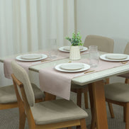 Essence Table Runner 51.18 x 15.75 in Linen Blend, 60% Cotton 40% Polyester