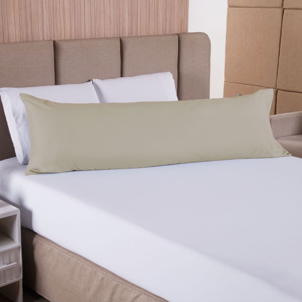 Long Body Pillow Cover 57.5 x 18.1 in – Microfiber 300 Thread Count with Zipper