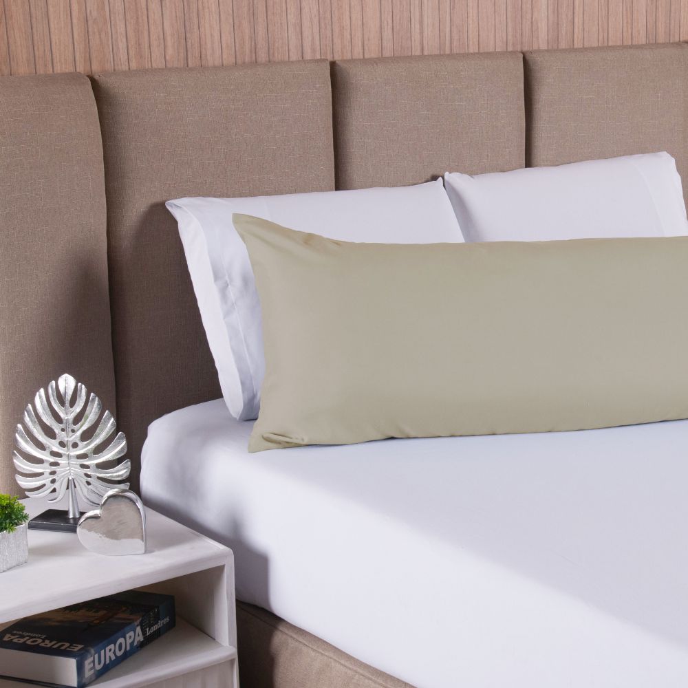 Long Body Pillow Cover 57.5 x 18.1 in – Microfiber 300 Thread Count with Zipper