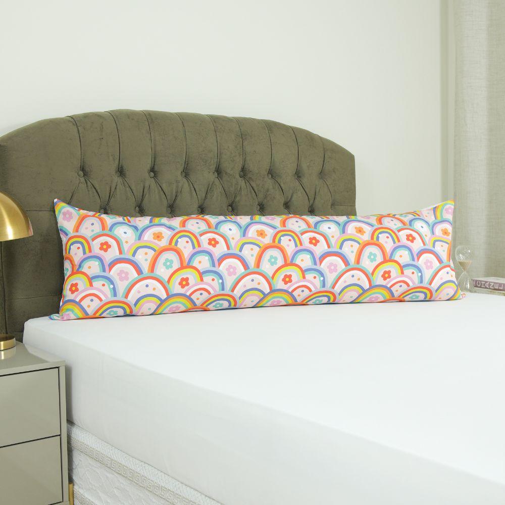 Body Pillow Case 57.5 x 18.1 in with Zipper – Printed Microfiber Long Pillow Cover