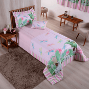 4-Piece Twin Comforter Set Printed 300 Thread Count Microfiber with Cushion – Complete Bedding Set
