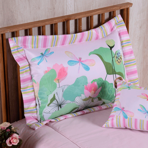 4-Piece Twin Comforter Set Printed 300 Thread Count Microfiber with Cushion – Complete Bedding Set