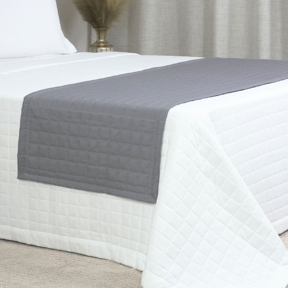 King Bed Runner Quilted 94.5 x 26 in – Microfiber Decorative Bedding