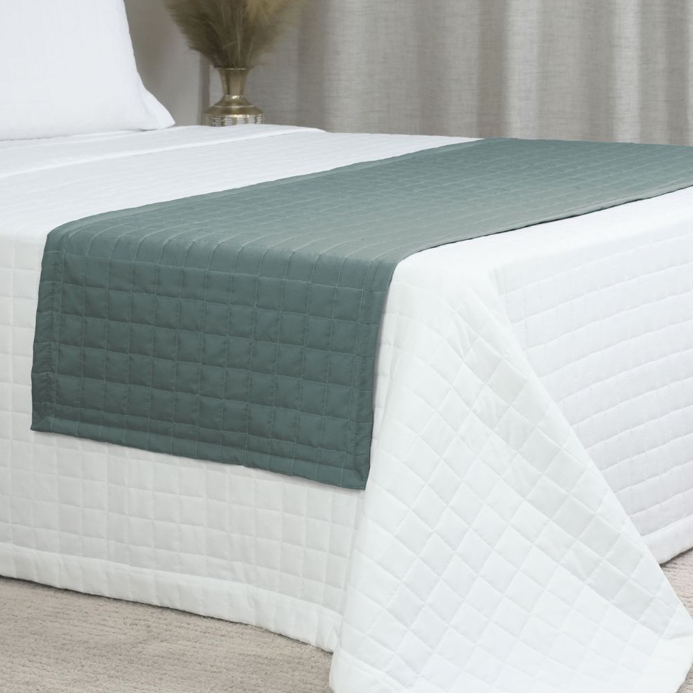 King Bed Runner Quilted 94.5 x 26 in – Microfiber Decorative Bedding