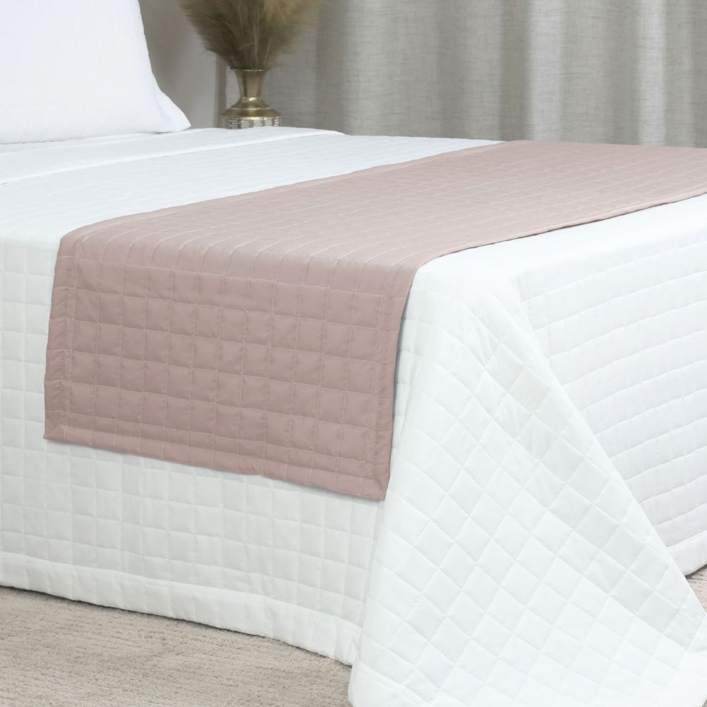King Bed Runner Quilted 94.5 x 26 in – Microfiber Decorative Bedding