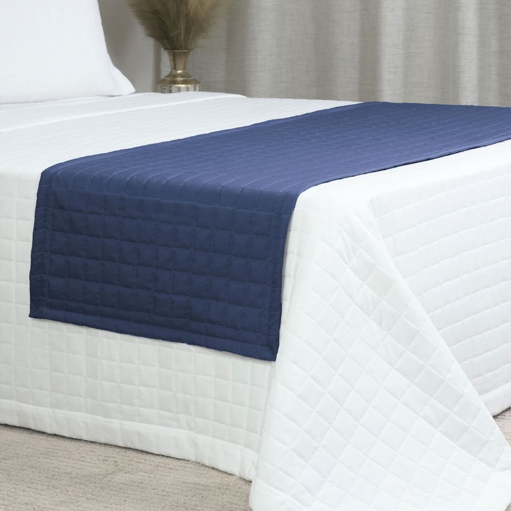 King Bed Runner Quilted 94.5 x 26.0 in – 300 Thread Count Microfiber Decorative Bedding