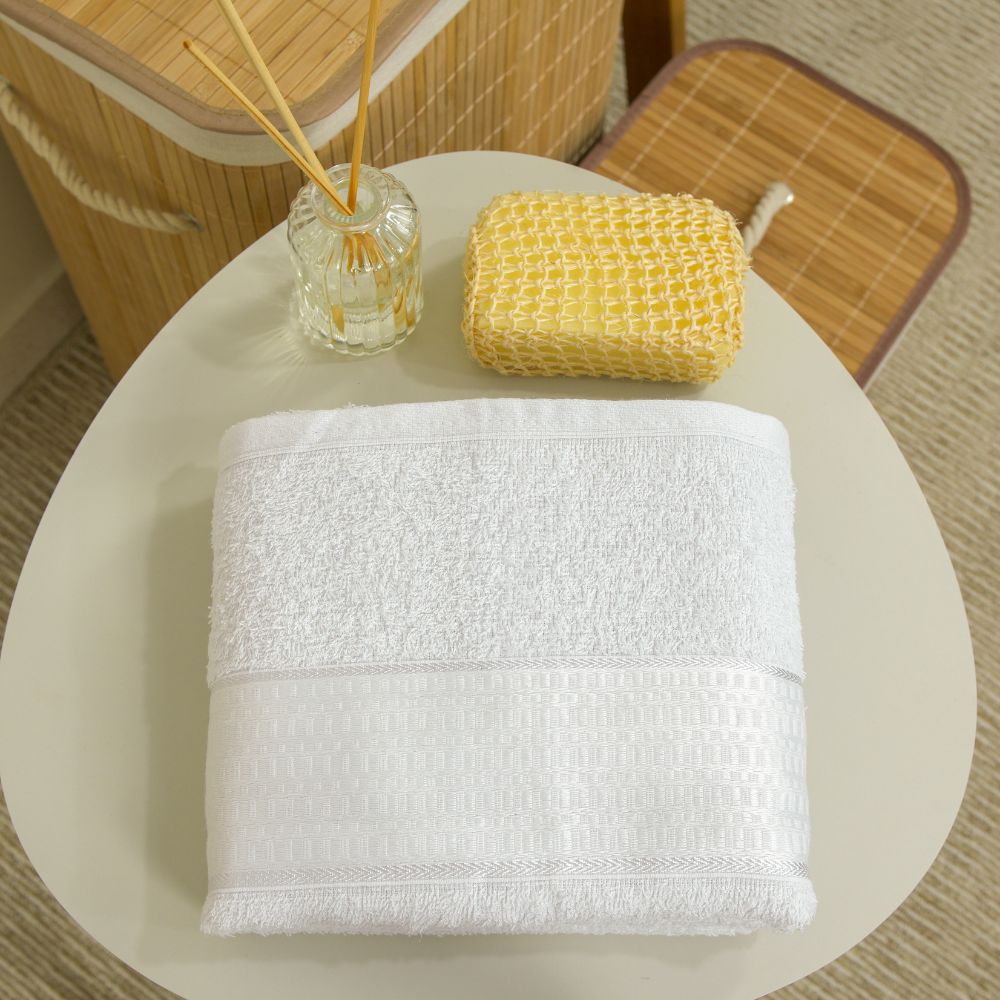 Bath Towel 100% Cotton 360 GSM 57.1 x 29.5 in – Absorbent Terry Towel