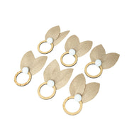 Easter Bunny Ear Napkin Rings Set of 6, 3.94 x 2.76 in