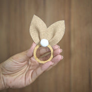 Easter Bunny Ear Napkin Rings Set of 6, 3.94 x 2.76 in