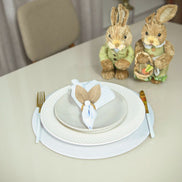 Easter Bunny Ear Napkin Rings Set of 6, 3.94 x 2.76 in