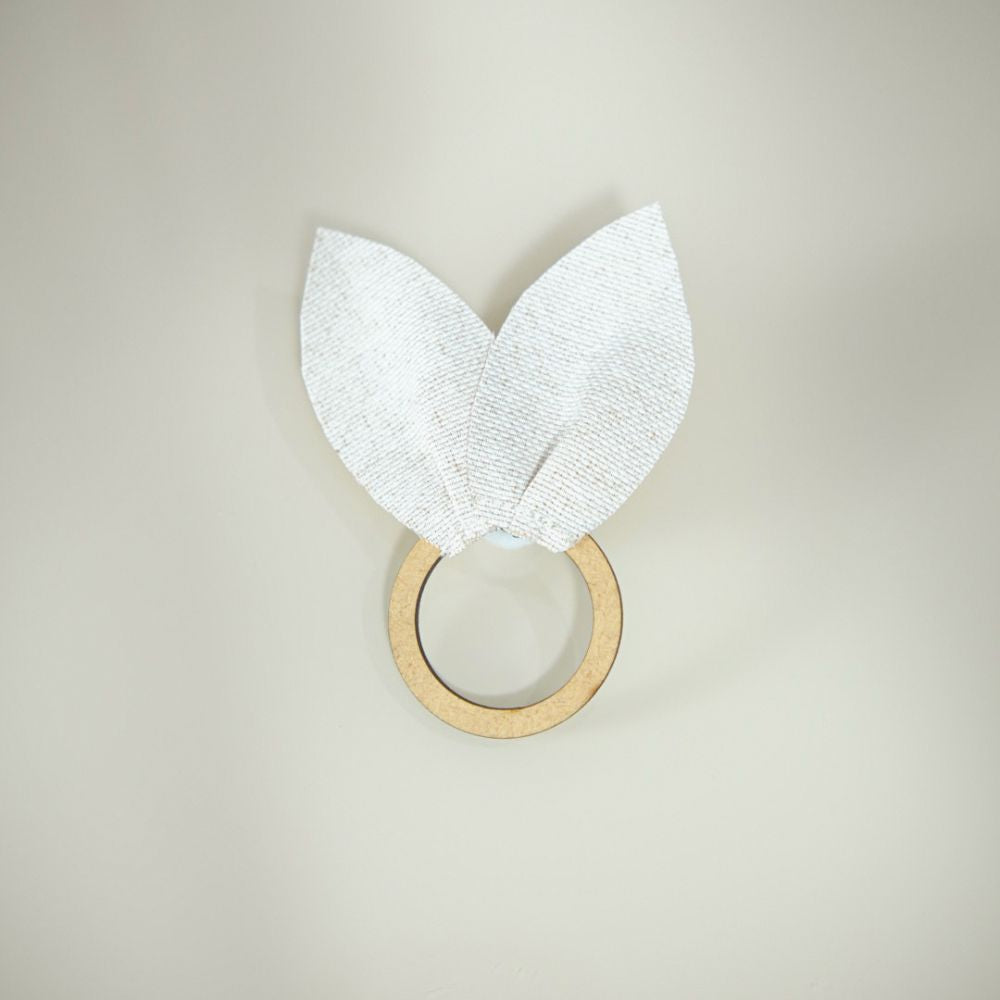 Easter Bunny Ear Napkin Rings Set of 6, 3.94 x 2.76 in