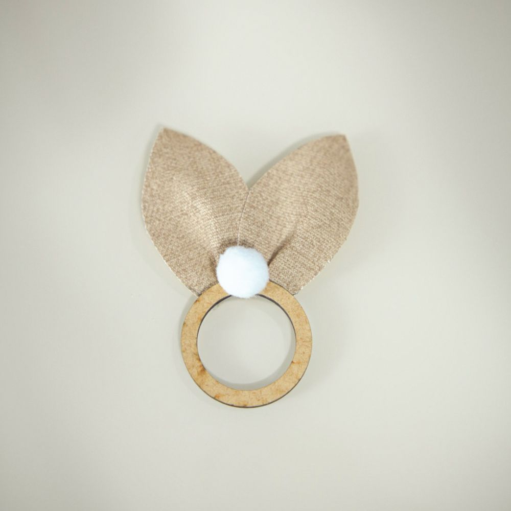 Easter Bunny Ear Napkin Rings Set of 10, 3.94 x 2.76 in
