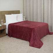 Fleece Blanket Queen 86.6 x 94.5 in – Soft Throw with Bubble Texture