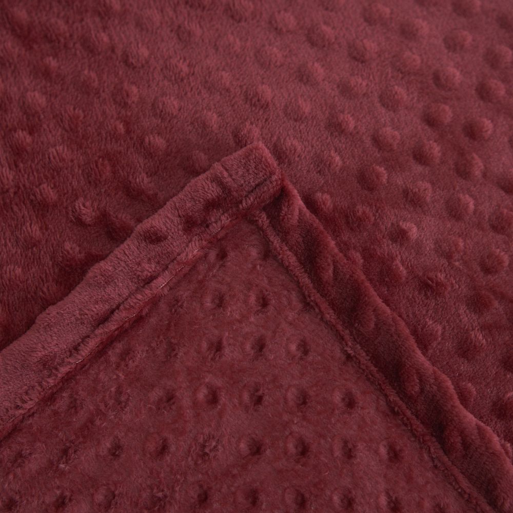 Fleece Blanket Queen 86.6 x 94.5 in – Soft Throw with Bubble Texture