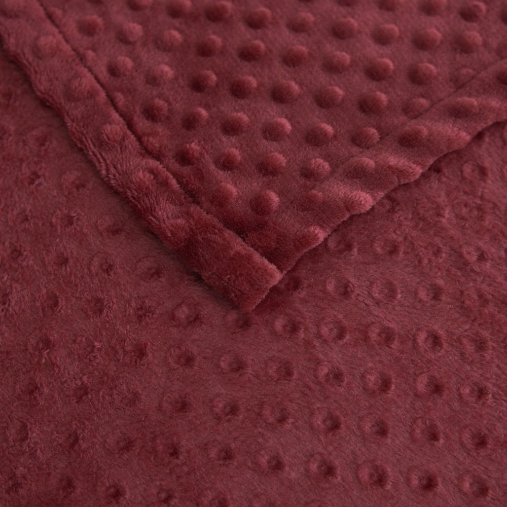 Fleece Blanket Queen 86.6 x 94.5 in – Soft Throw with Bubble Texture