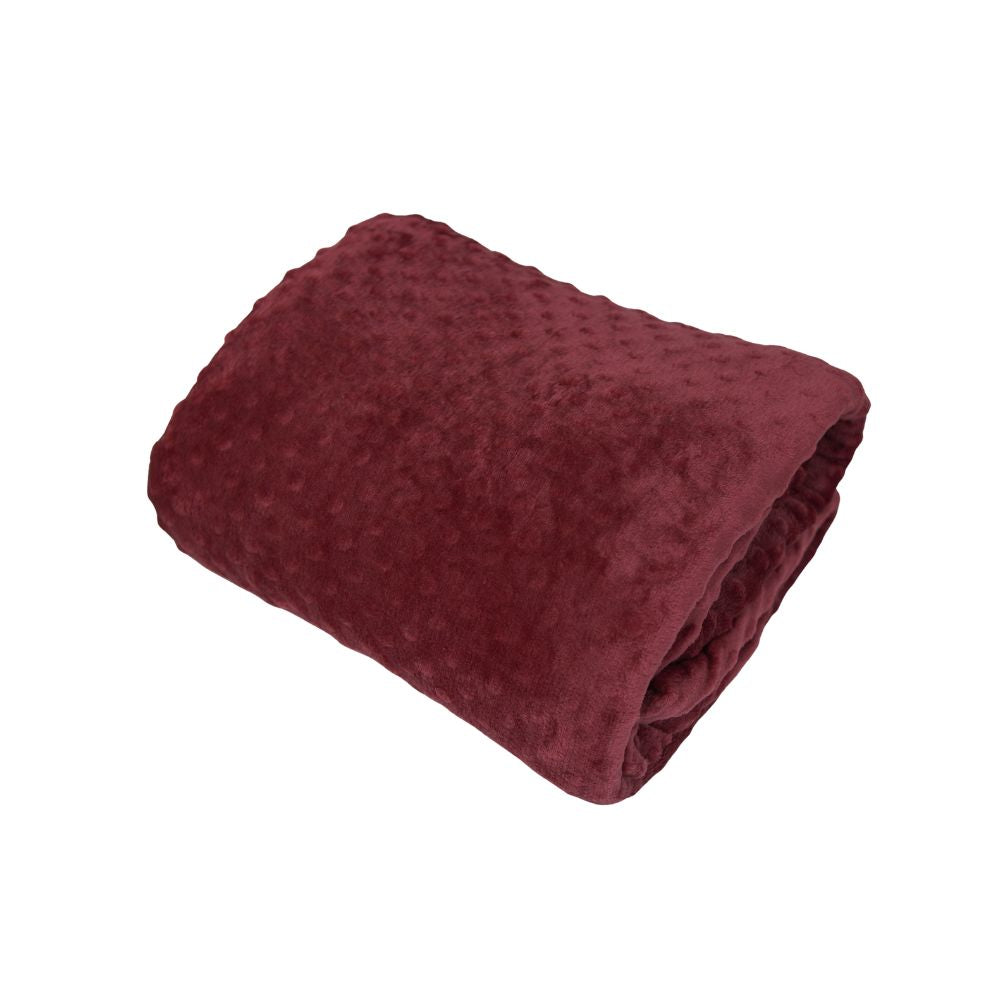 Fleece Blanket Queen 86.6 x 94.5 in – Soft Throw with Bubble Texture