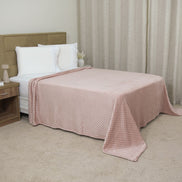 Fleece Blanket Queen 86.6 x 94.5 in – Soft Plush Throw with Bubble Texture
