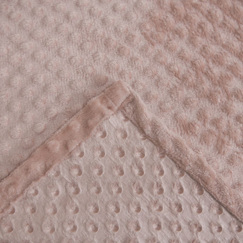 Fleece Blanket Queen 86.6 x 94.5 in – Soft Plush Throw with Bubble Texture