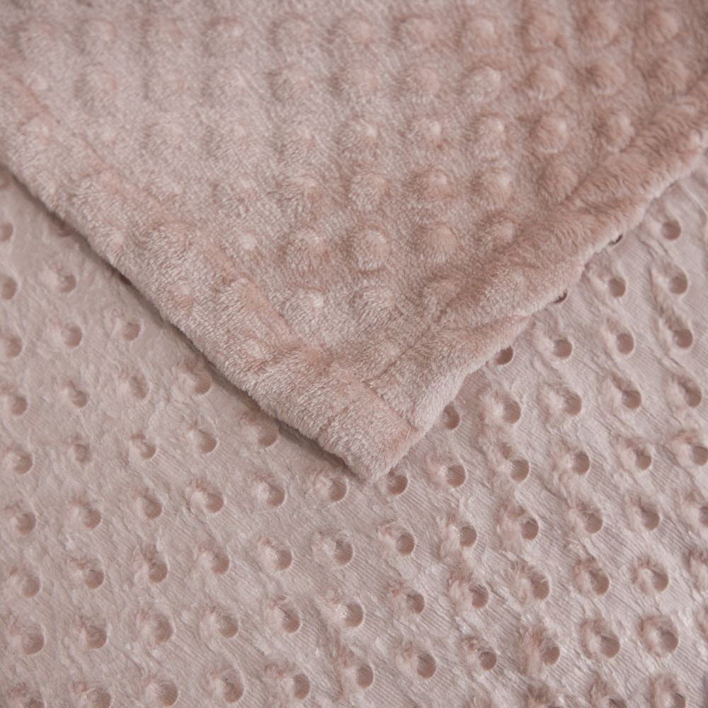 Fleece Blanket Queen 86.6 x 94.5 in – Soft Plush Throw with Bubble Texture