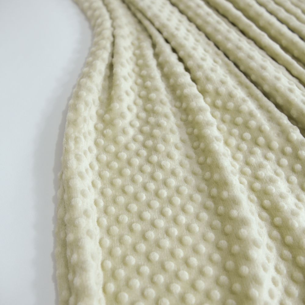 Fleece Blanket Queen 86.6 x 94.5 in – Soft Plush Throw with Bubble Texture