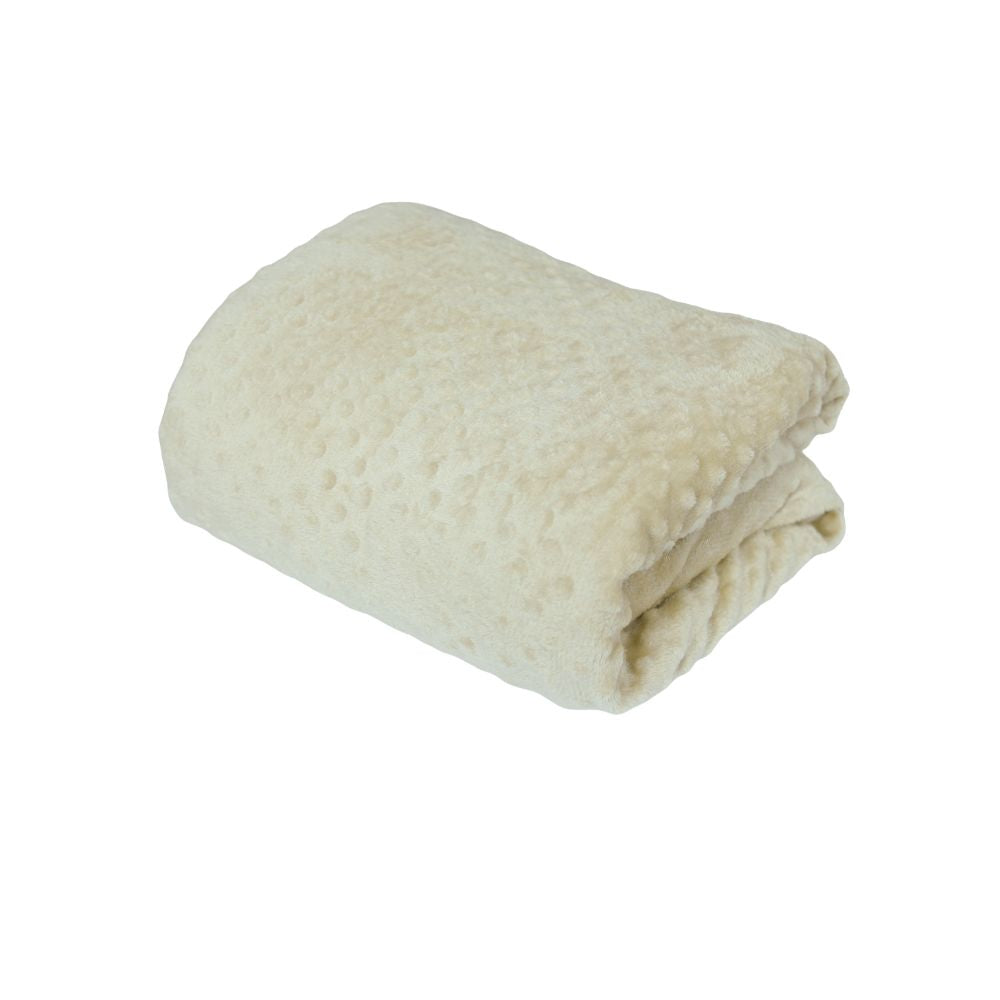 Fleece Blanket Queen 86.6 x 94.5 in – Soft Plush Throw with Bubble Texture