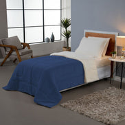 Twin Reversible Comforter Soft & Sherpa Fleece 90.6 x 66.9 in – Cozy Warm Bedding 100% Polyester