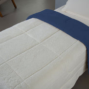 Twin Sherpa Comforter Reversible 90.6 x 66.9 in – Soft Plush Winter Bedding