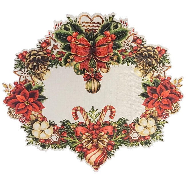 Maison Charlô - Set of 4 Waterproof Garland Placemats Christmas - Beige