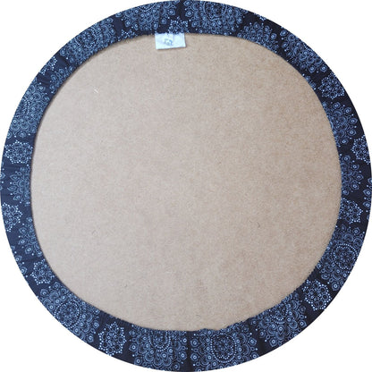 Chalo's Set of 4 Round Placemats Covers 14 Dia inch Mandala Black