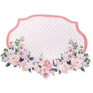 Charlo's Jogo Americano 4 Peças Impermeável Romance Rosa Xadrez Floral