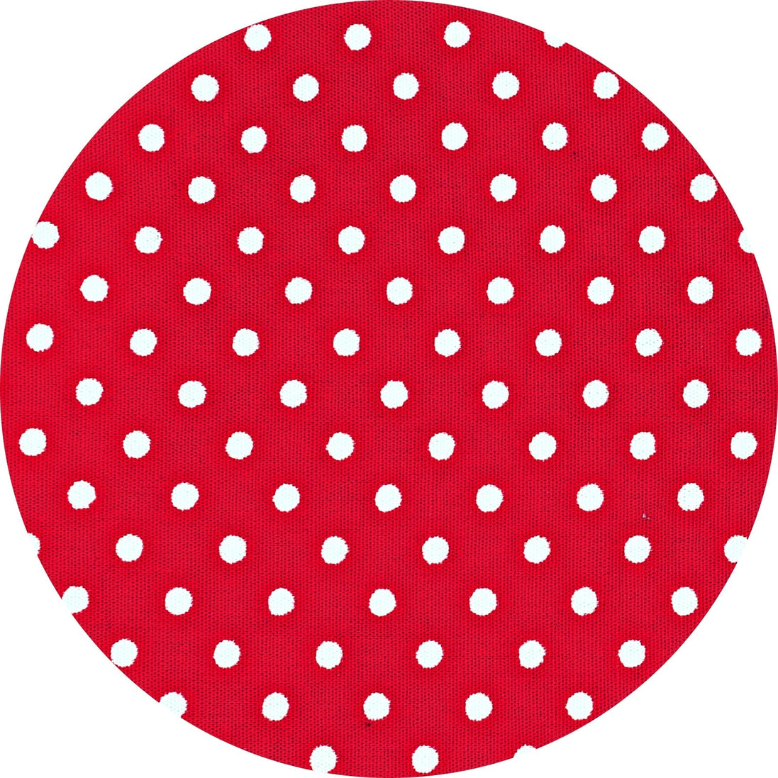 Set of 4 Round Placemats Covers 14 Dia inch Dot Polka Red White