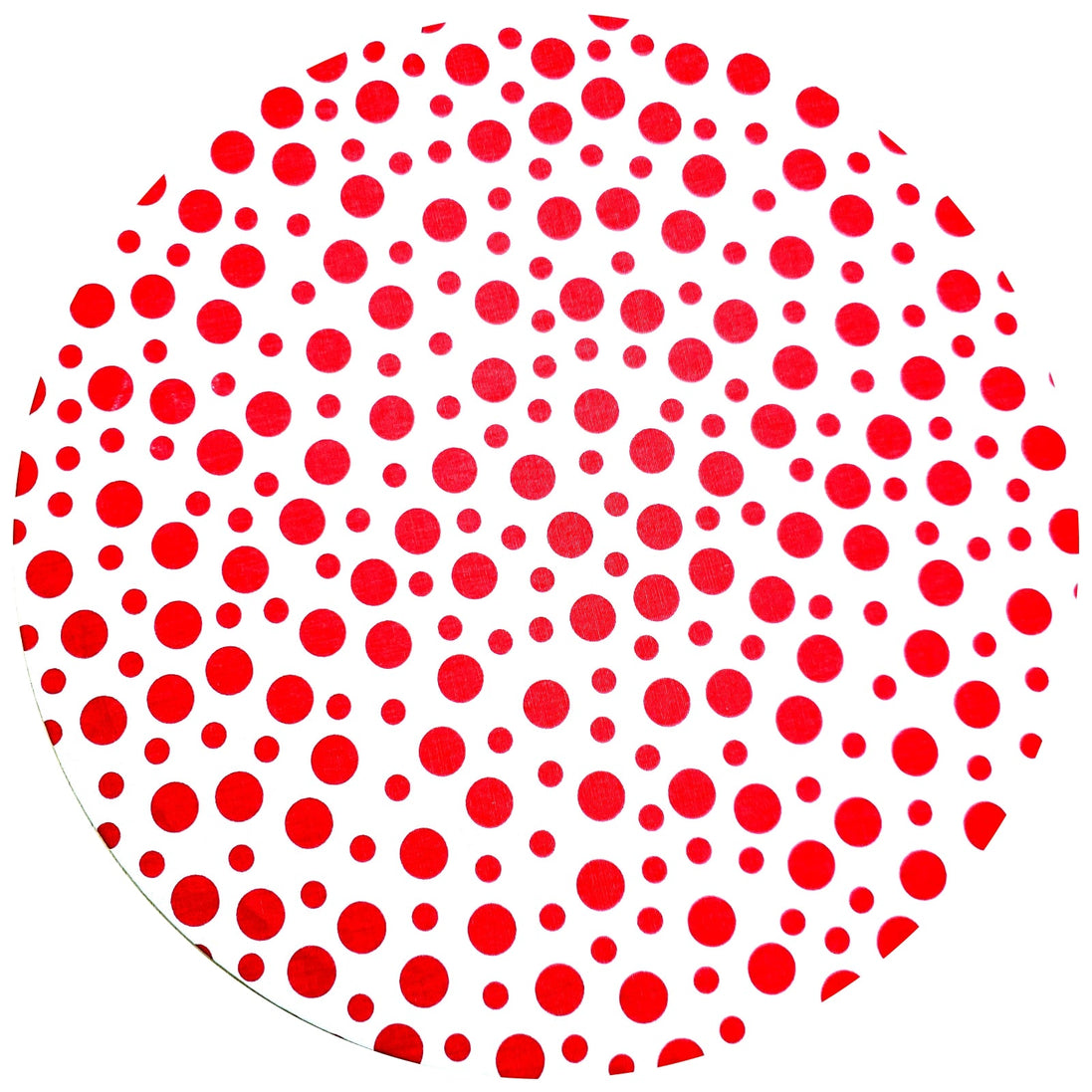 Charlo's Set of 4 Round Placemats Covers 14 Dia inch Fun Dot Polka