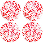 Charlo's Set of 4 Round Placemats Covers 14 Dia inch Fun Dot Polka