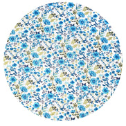 Conjunto de 4 capas de lugar americano redondas Charlo, 35,5 cm de diâmetro, azul floral celeste
