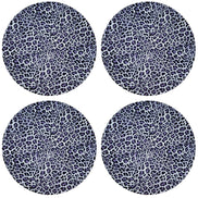 Charlo's Set of 4 Round Placemats Covers Night Jaguar 14 Dia inch