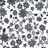 Jogo de 4 Capas de Sousplat Redondas Charlo, 35,5 cm de Diâmetro, Floral Preto