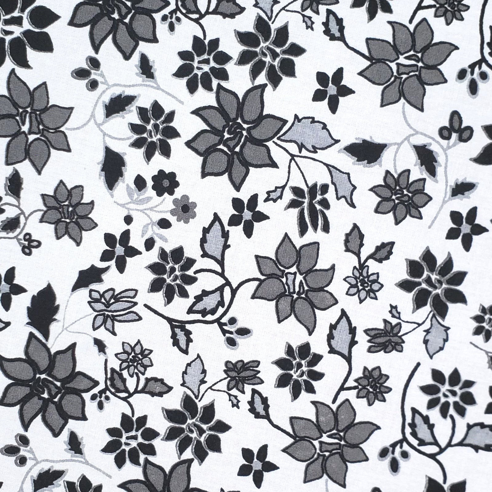 Jogo de 4 Capas de Sousplat Redondas Charlo, 35,5 cm de Diâmetro, Floral Preto