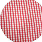 Jogo de 4 Lugares Americanos Redondos Charlo, Xadrez Vermelho e Branco, 35,5 cm de Diâmetro