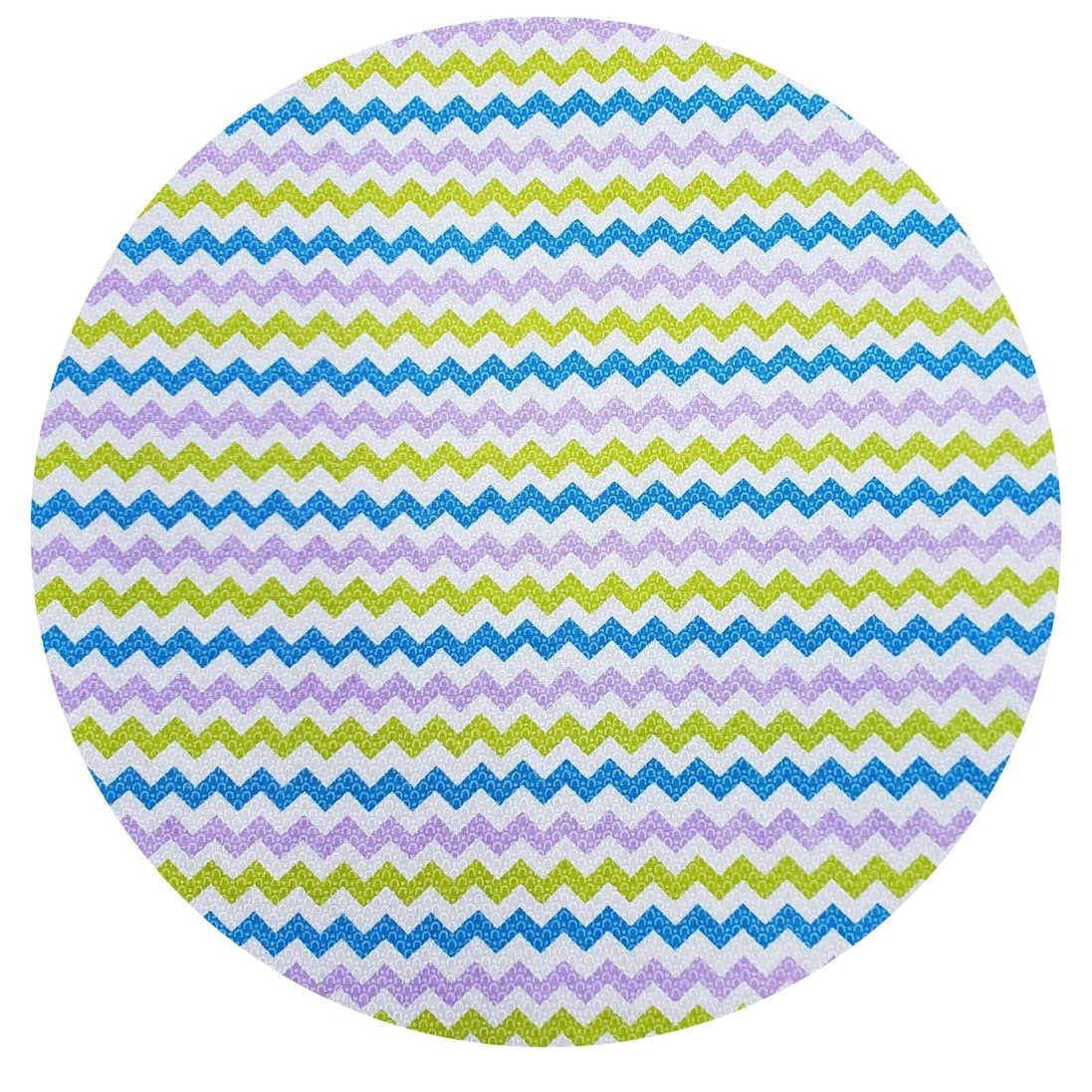 Jogo Americano Redondo Charlo's, 4 Peças, Estampa ZigZag II, 35,5 cm de Diâmetro