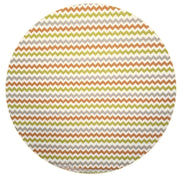 Charlo's Set of 4 Round Placemats Covers Paint ZigZag 14 Dia inch