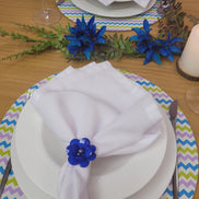 Maison Charlô | Conjunto de 4 Anéis de Guardanapo Delicados com Flores | Casamento, Ação de Graças, Natal, Ano Novo, Casamento, Banquete, Aniversário